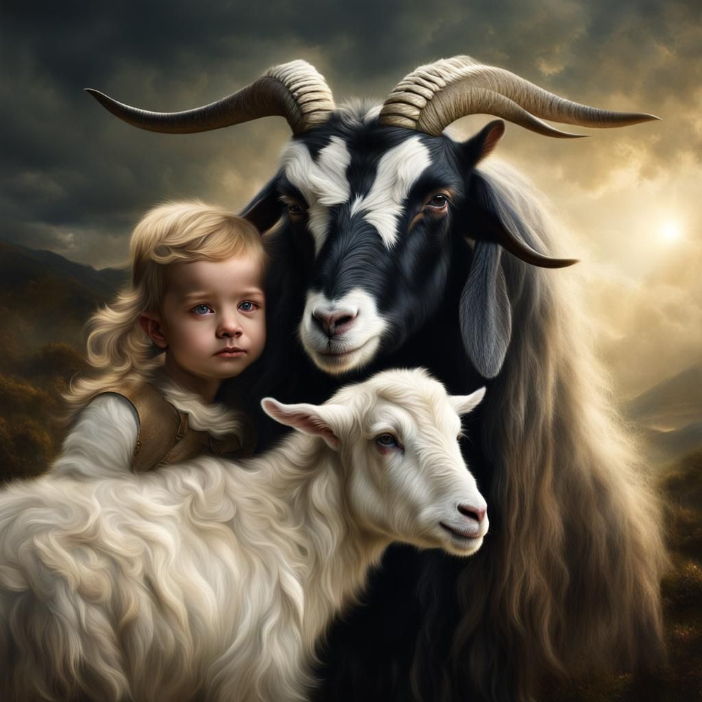Goat Portrait in Old Master Style Lighting