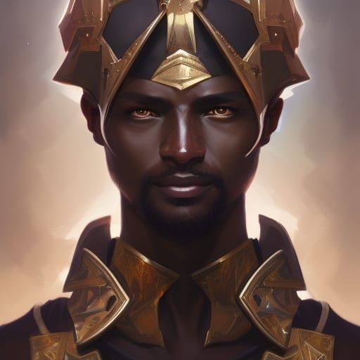 Surreal Holy Warrior in Triadic Colors