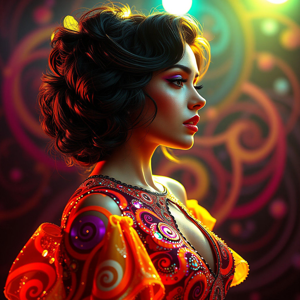 American Disco Goddess in Triadic Color