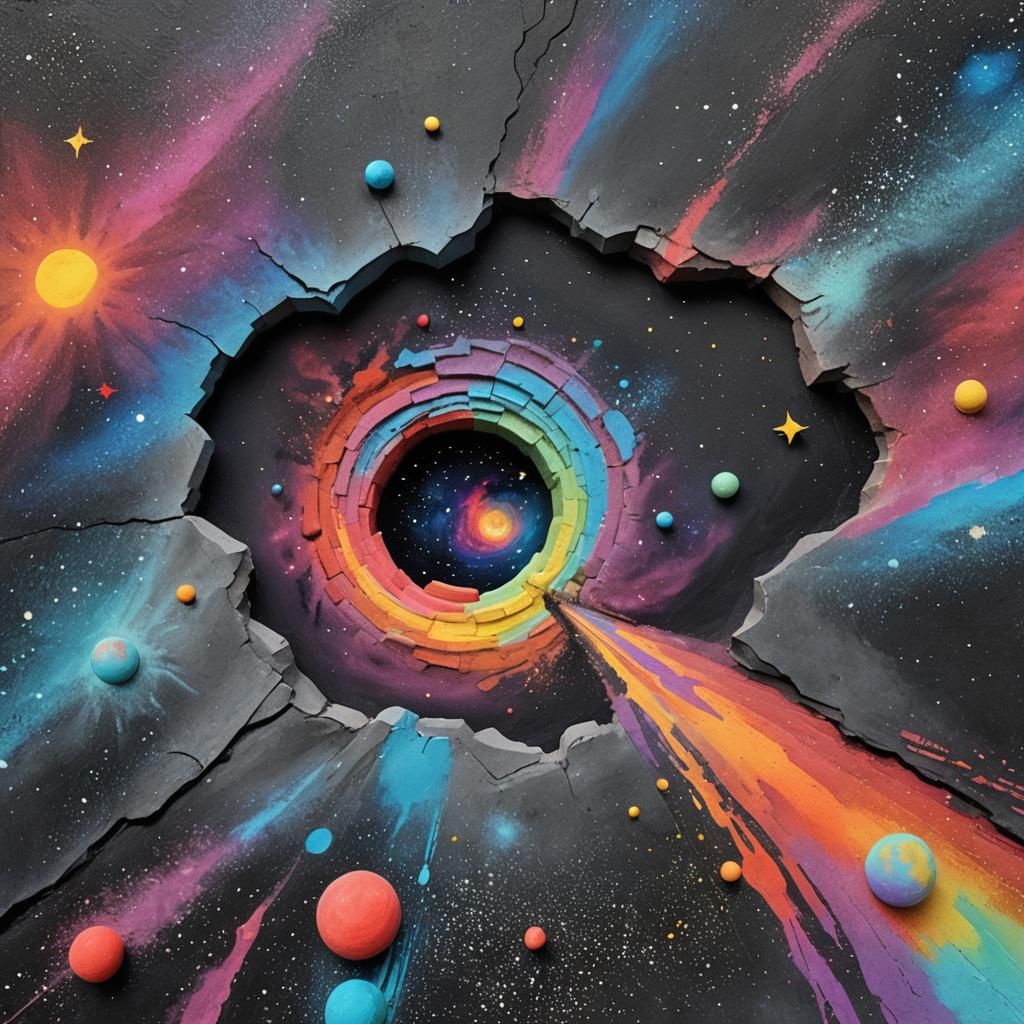 Cosmic Hole in Vibrant Colors