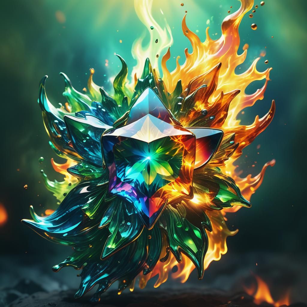 Surreal Astral Explosion in Golden Hour