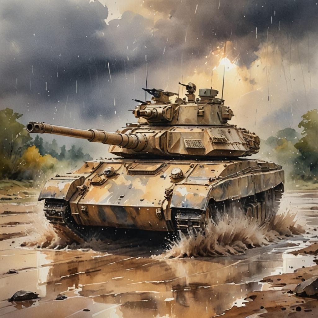 Battle Tank in Ethereal Light