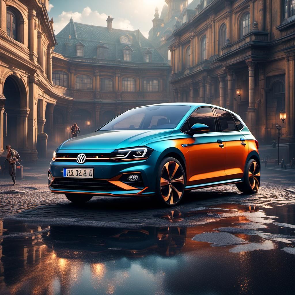 Surreal Volkswagen Polo Details in Deep, Fantastical Colors