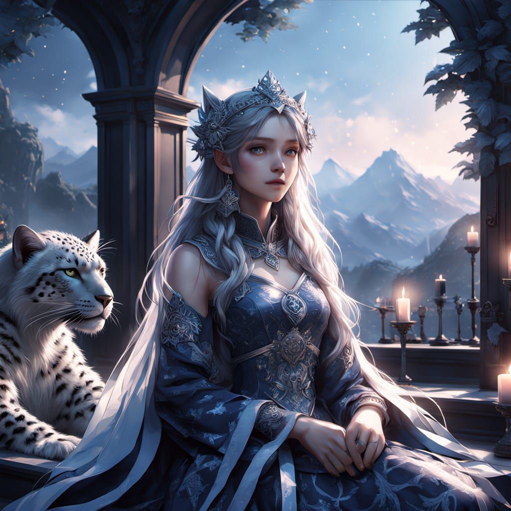 Celestial Russian Warrior Queen in Ethereal Splendor