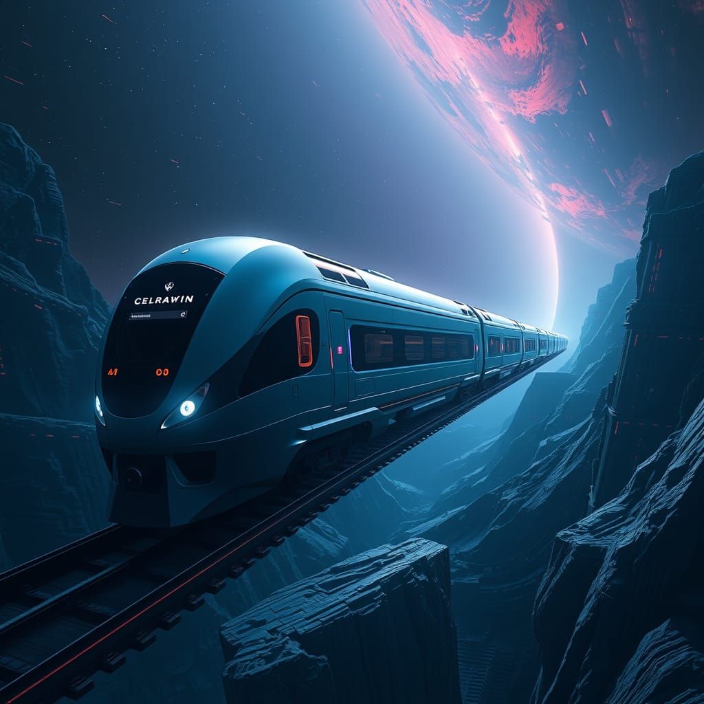 Futuristic Trains Leap Through Space to Arrive on the Surfac...