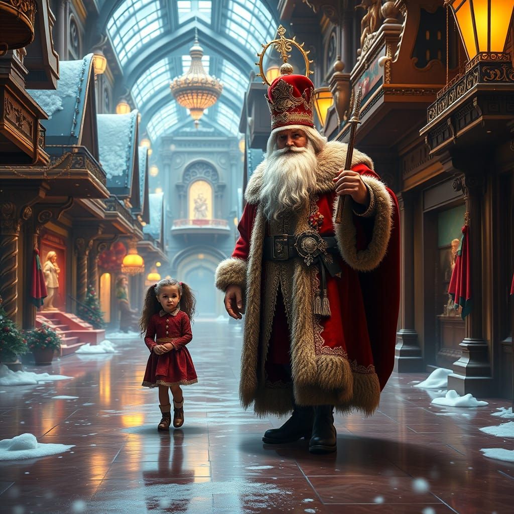 Grand Emperor Santa Claus in Majestic Toy Factory