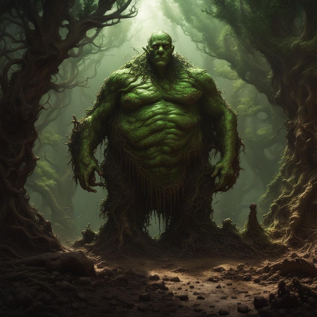 Dark Fantasy Concept Art of Men and Women in a Creepy World