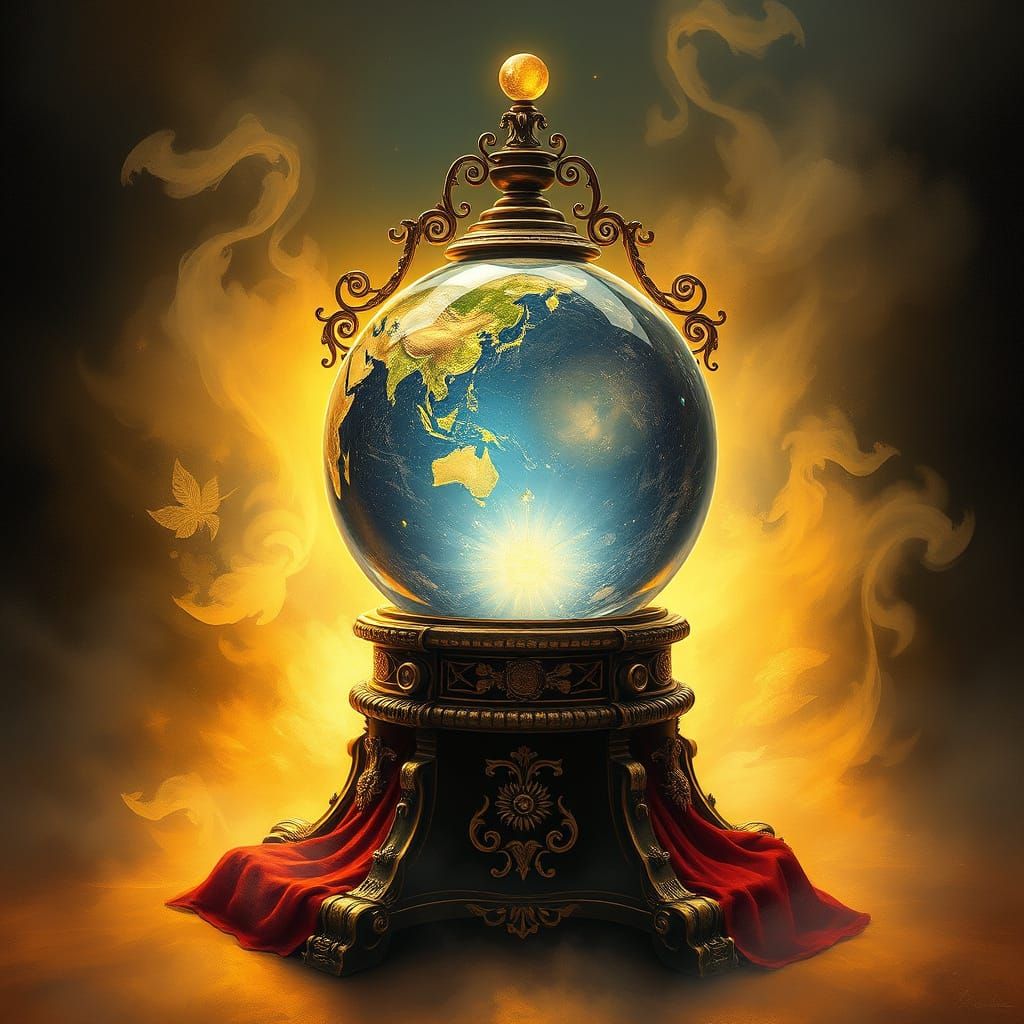 Mystical Magic 8-Ball Illuminated by Ancient Wisdom