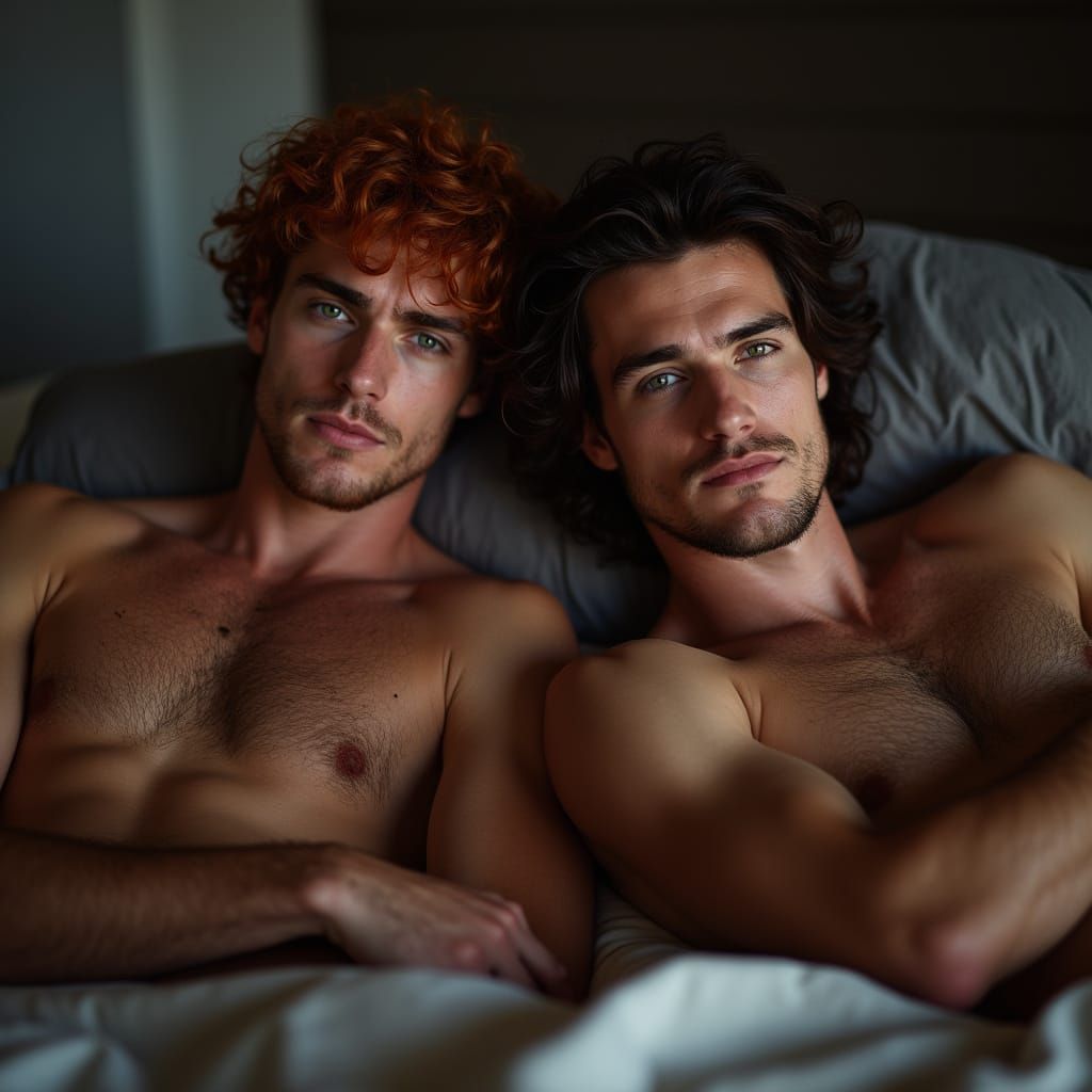 Ruggedly Handsome Men in Intimate Portrait