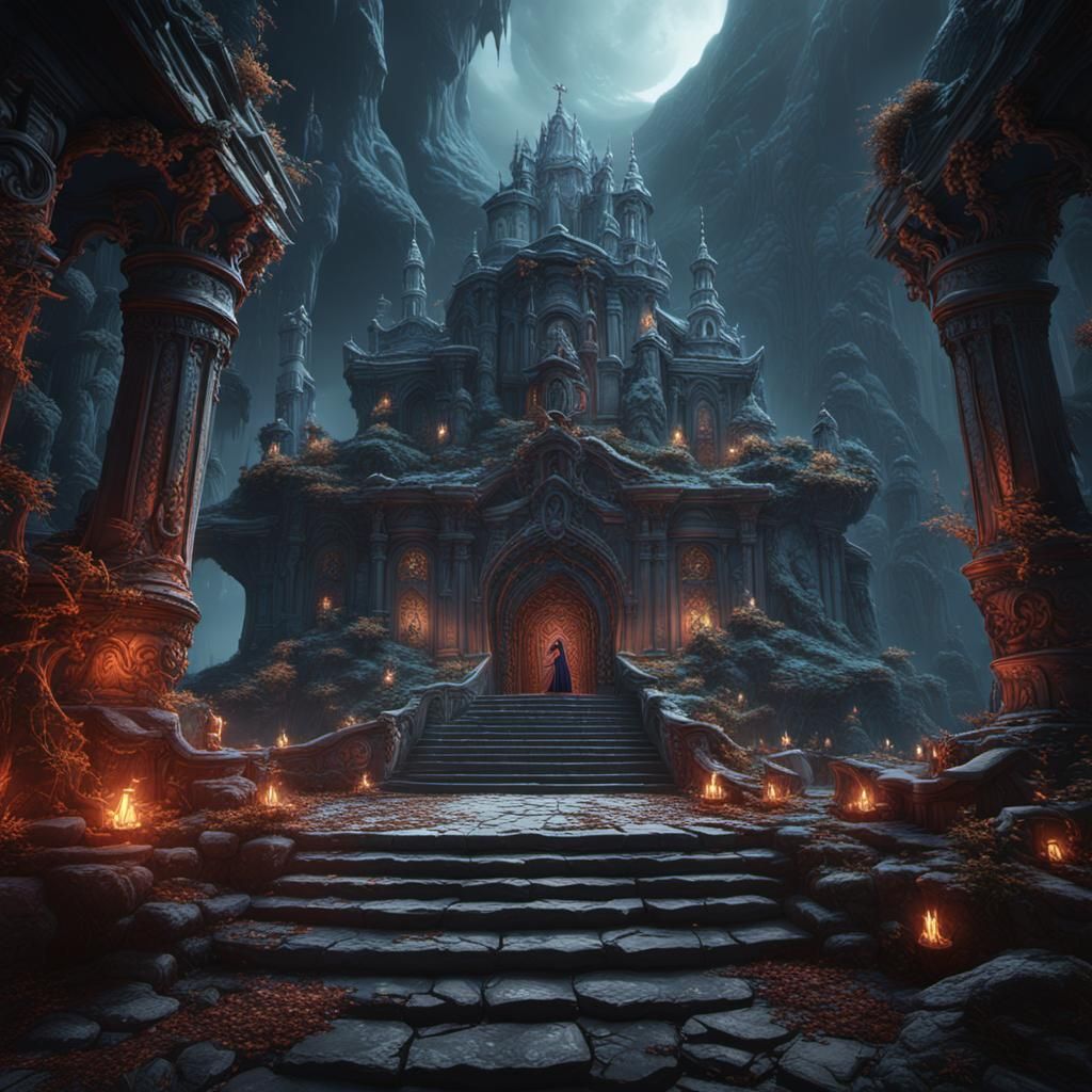 Fantastical Goddess Lilith in Vibrant Deep Colors