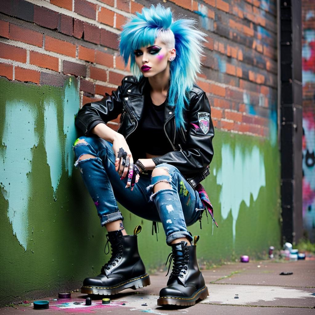 Graffiti Punk Barbie Stands Out in Urban Jungle