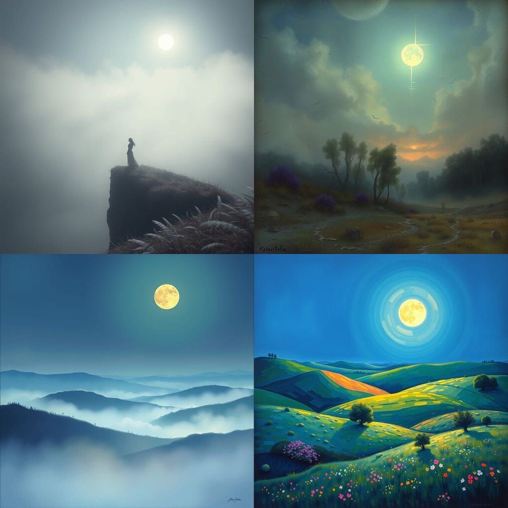 Ethereal Moonlight Scene