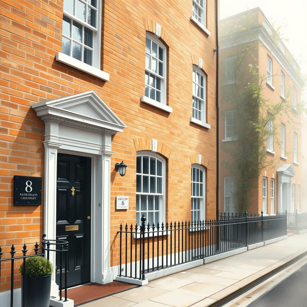Georgian London Townhouse in Warm Morning Light