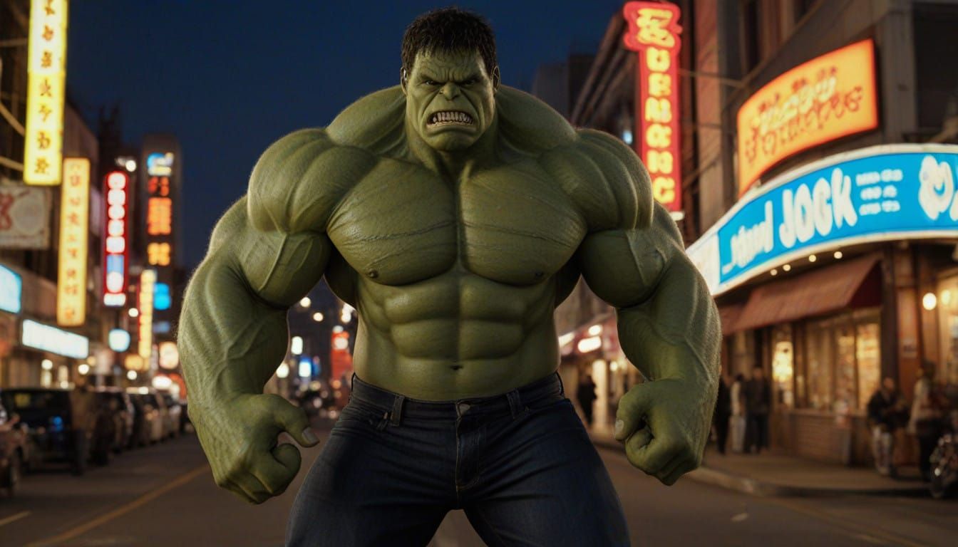 Surreal Santa Hulk Stands Proud in Vibrant Santa Cruz Street...