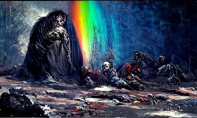 Dark Rainbow Emanates from a Hellish Realm