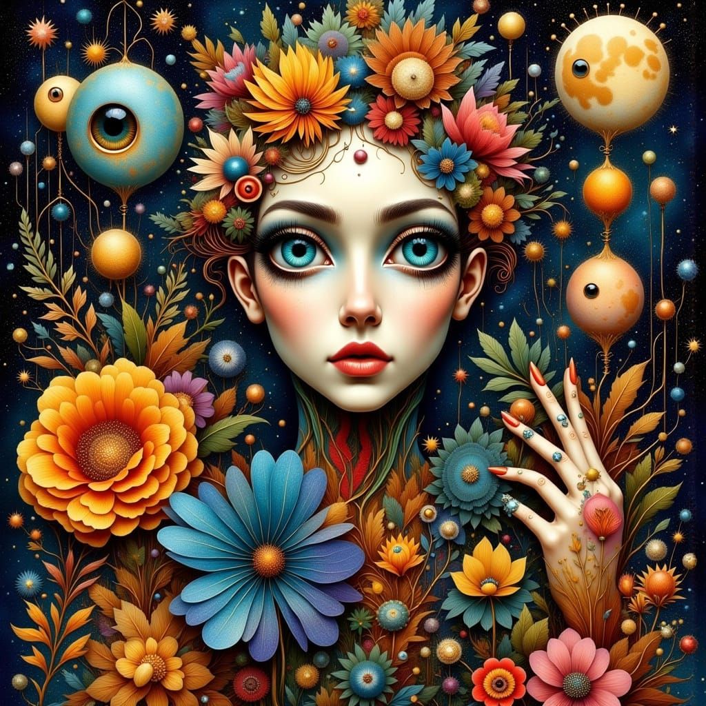 Became one with the flowers