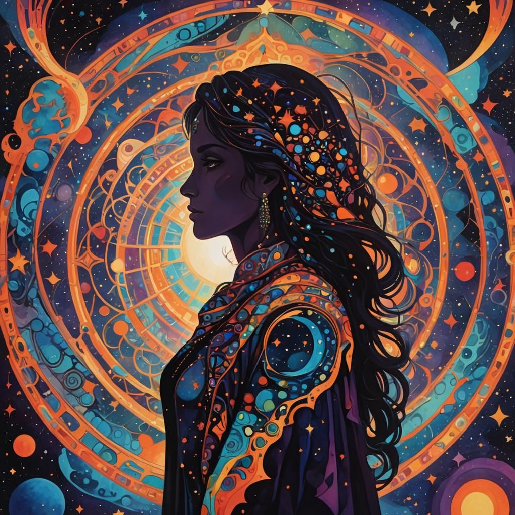 Vibrant Colors Dancing Around a Dreamlike Portal