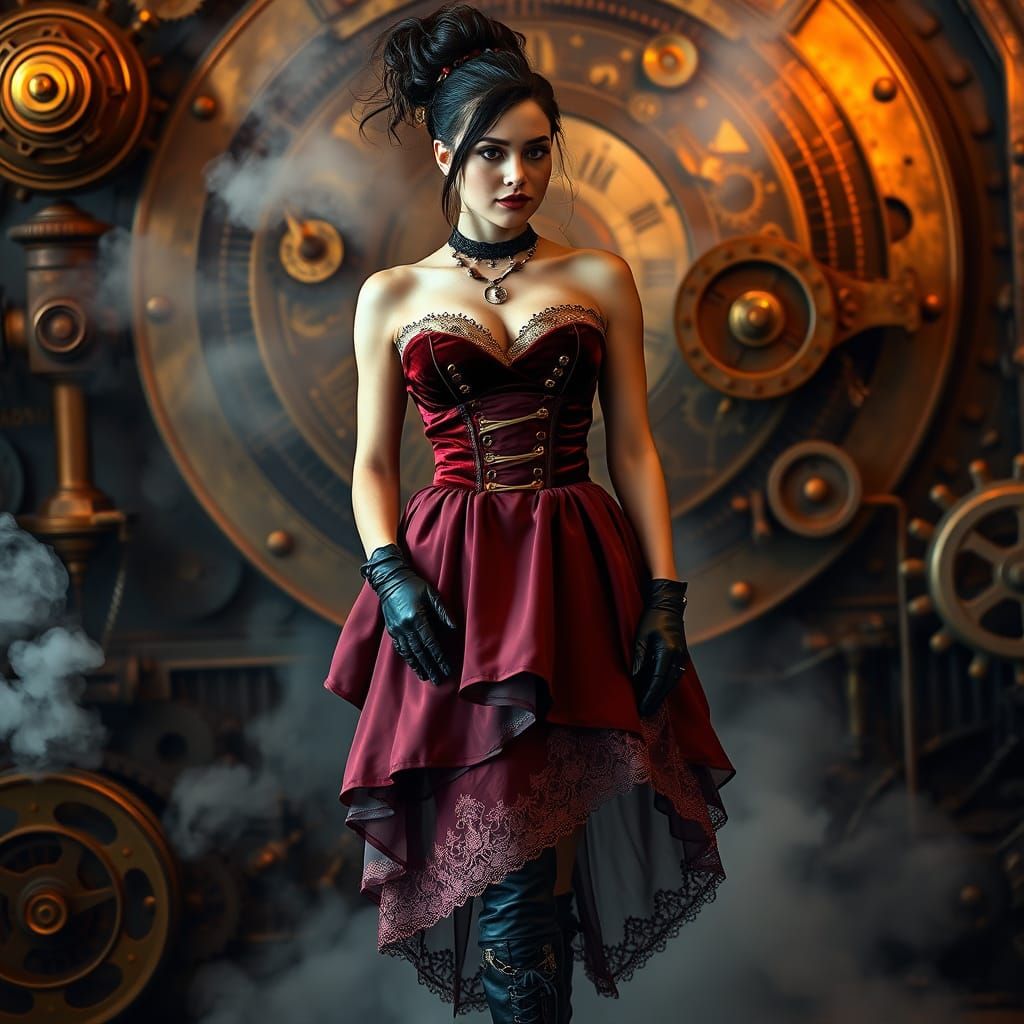Steampunk Elegance in Victorian Couture