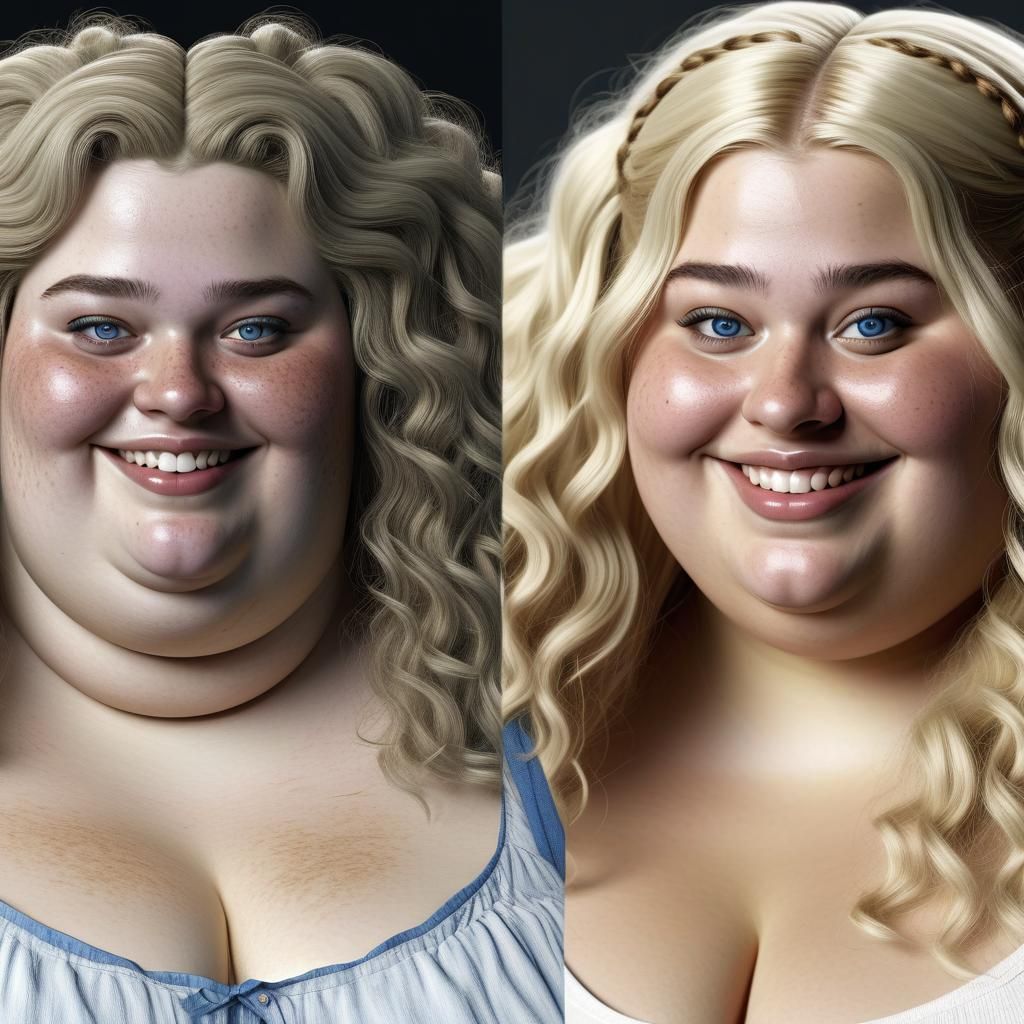 Fantastical Double Portrait of Diverse Lovers in Vivid Color...