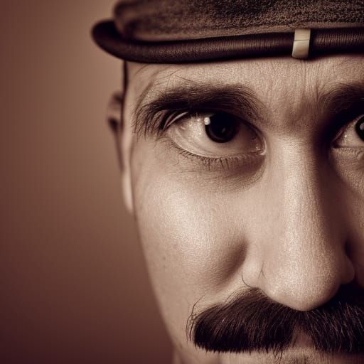 Flying Mustache Portrait Inspired by Lee Jeffries
