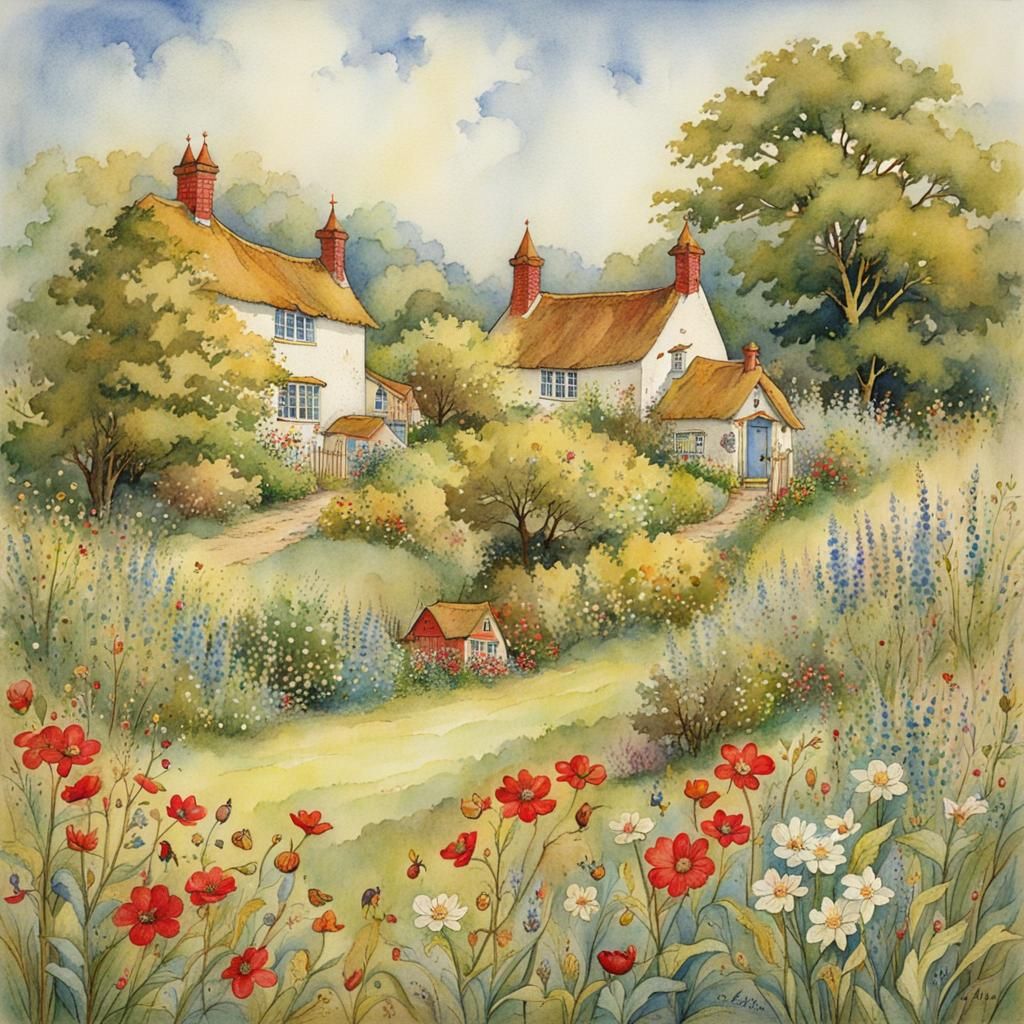 Portraits of a Female Artist in Elegant Style