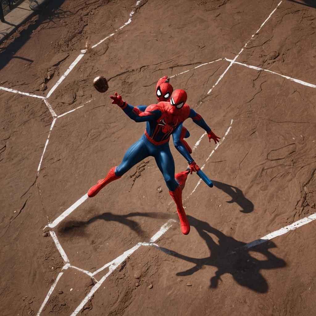 Spider-Man in Epic Baseball Action