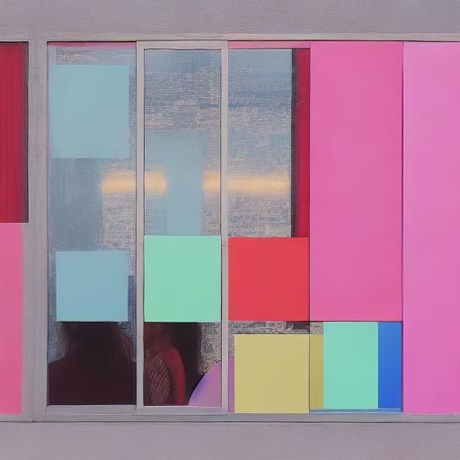 Cat in Cozy Library Scene with Whimsical Brushstrokes