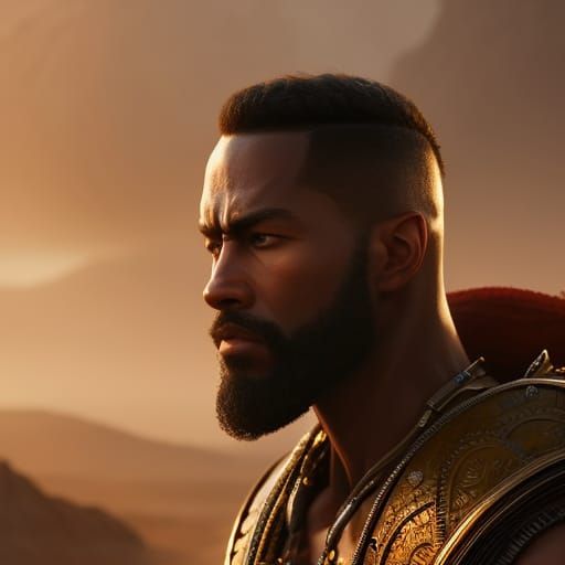 Desert Pirate Portrait in Hyperrealistic Style