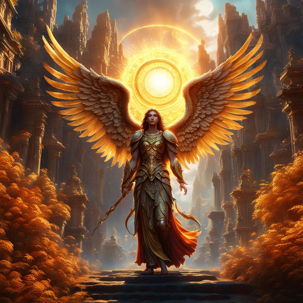 Angel of Radiant Splendor in Vibrant Colors