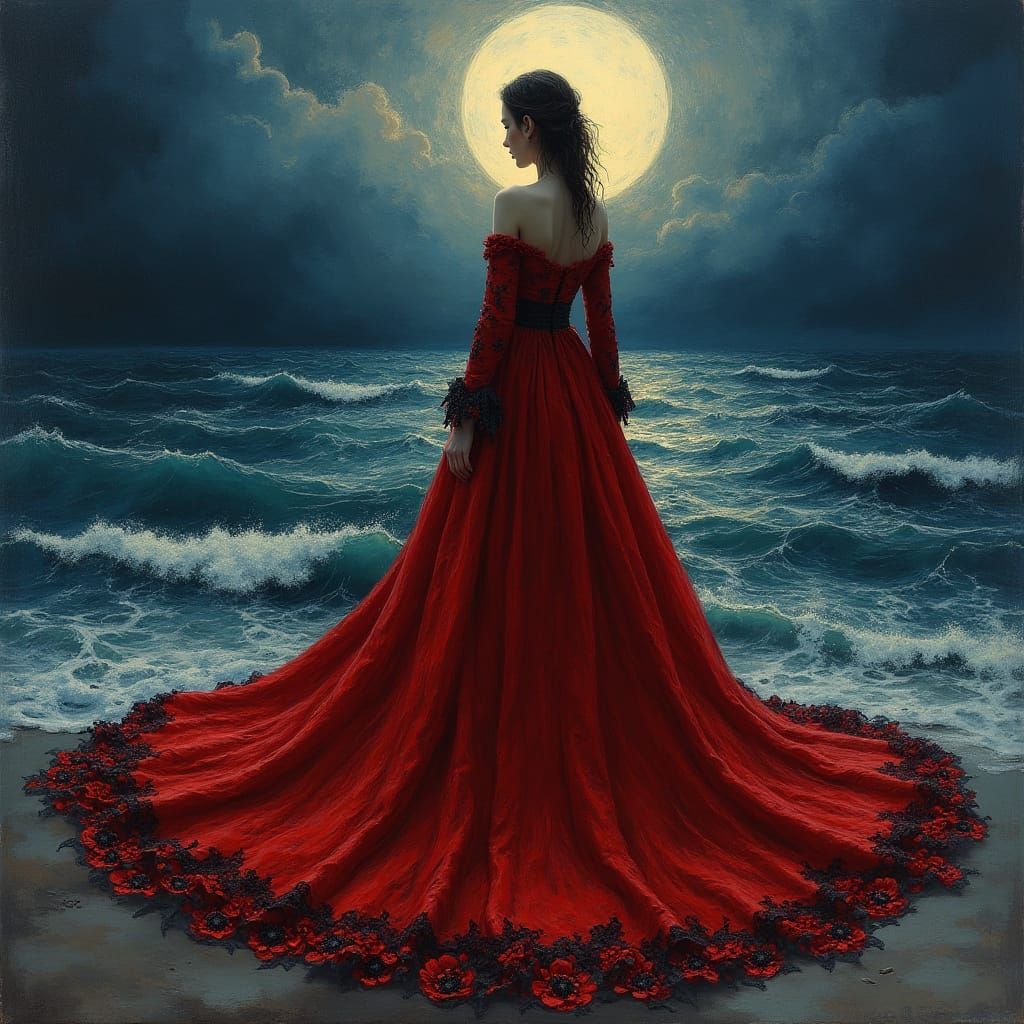 Sorrowful Beauty in a Post-Impressionist Landscape