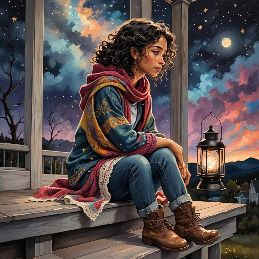 Whimsical Girl in Soft, Golden Light