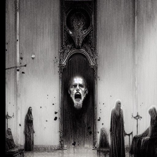 Haunting Hotel in Dark Gothic Style