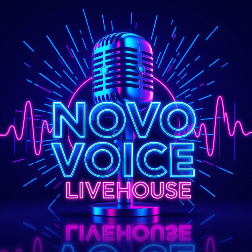 Futuristic 3D Logo for Novo Voice Livehouse