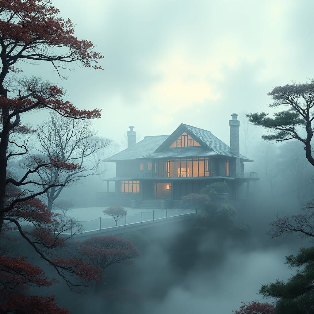 Luxury Tokyo Estate in Misty White Ambiance