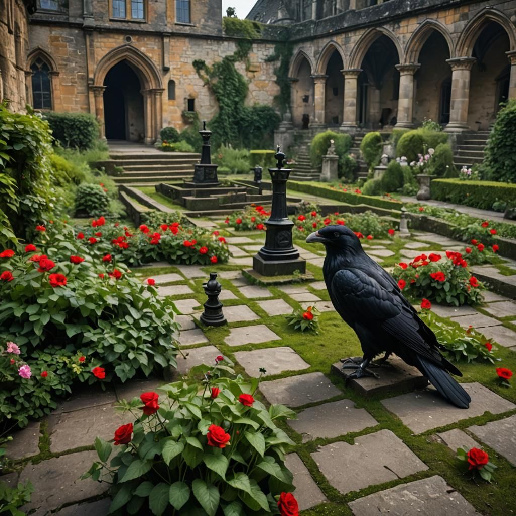 Abandoned Castle Chessboard in Bloom