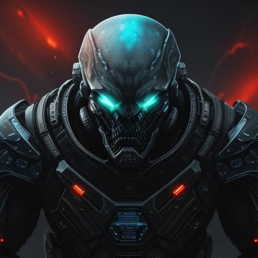 Bioluminescent Titanus Muto on the Red Planet