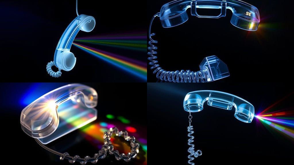 Surreal Lucite Telephone in Neon Light