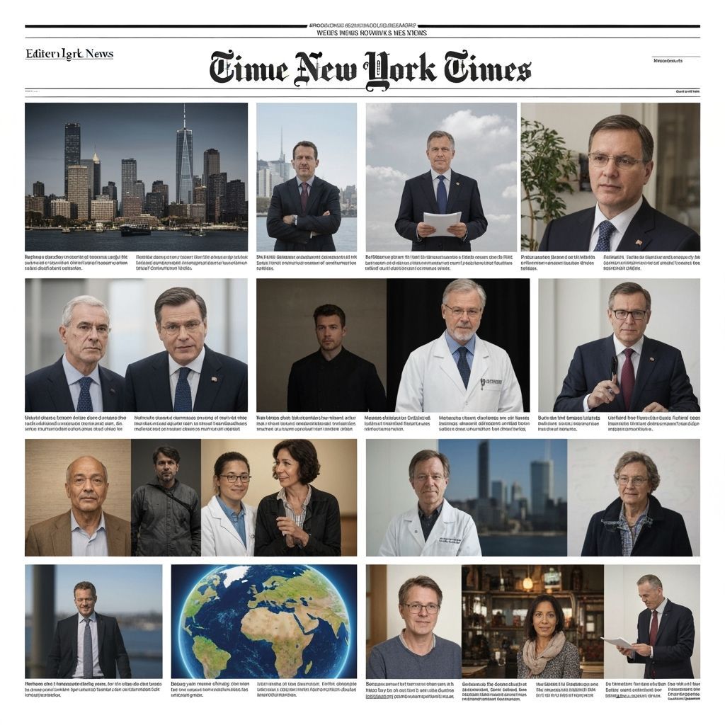 World News Collage: NYT Style Front Page