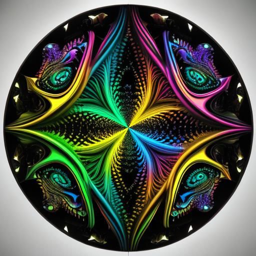 Vibrant, Psychedelic 3D Dreamscape