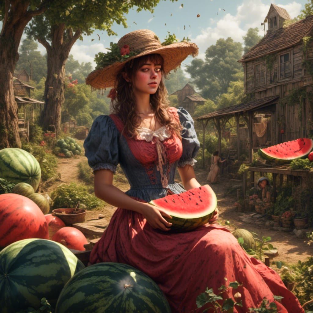 Southern Belle in Enchanted Watermelon Garden