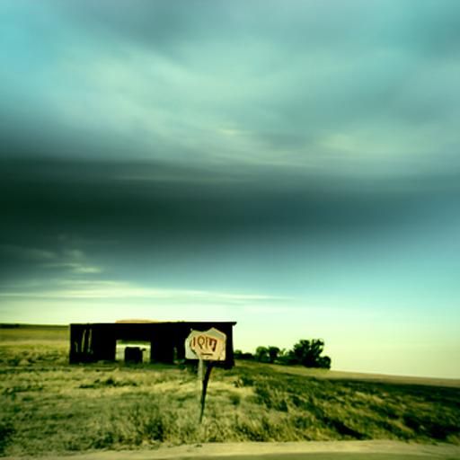 Abandoned American Country Road in Twilight
