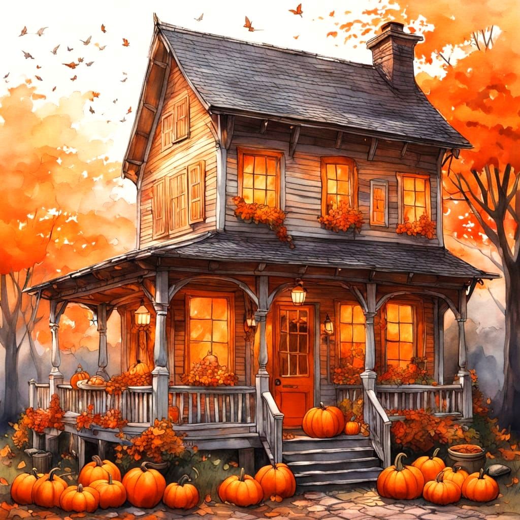 Whimsical Halfling Bakery in Giant Pumpkin