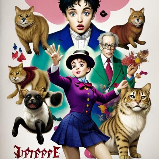 Surreal Word Cloud in Vibrant Digital Art