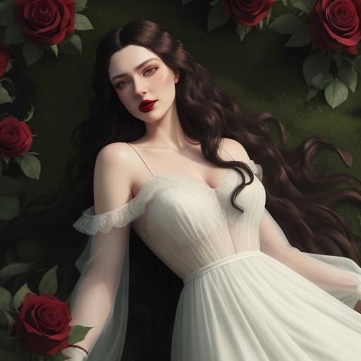 Regency Era Beauty in a Rose Petal Paradise