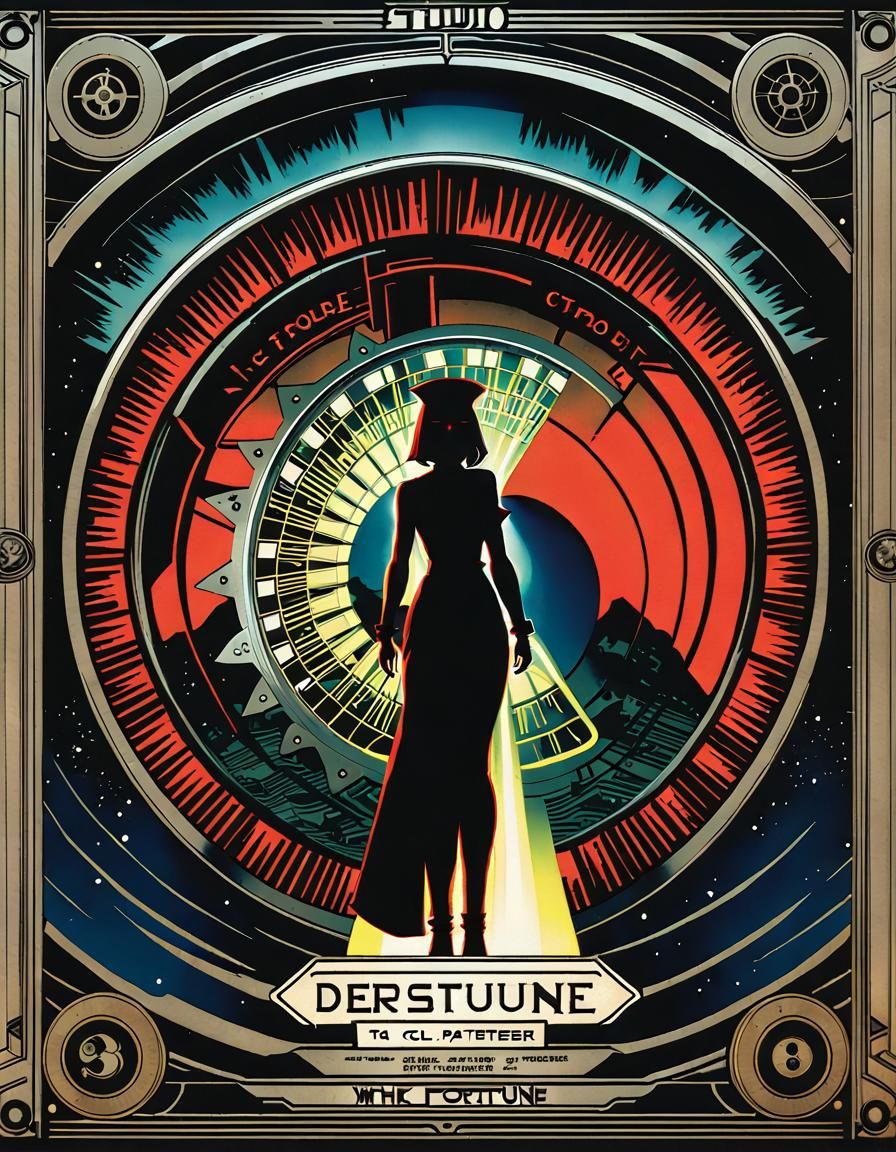 Dieselpunk Wheel of Fortune Tarot Masterpiece