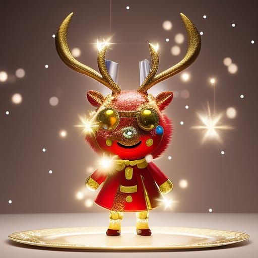 Epic Chibified Rudolf in a Golden Feast Scene