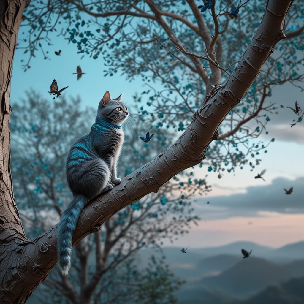 Vibrant Forest Scene in Whimsical Style