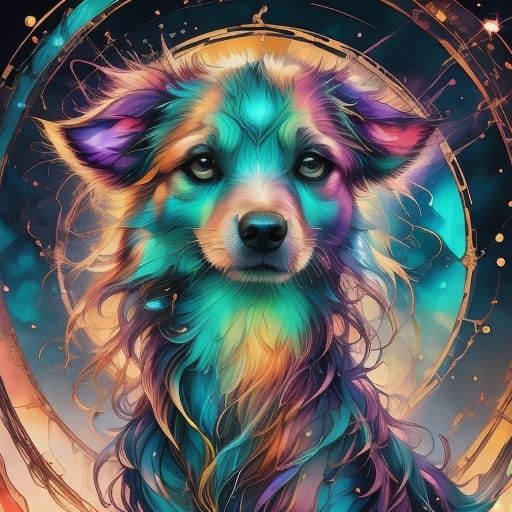 Luminous Fantasy Realm in Soft Opalescent Hues