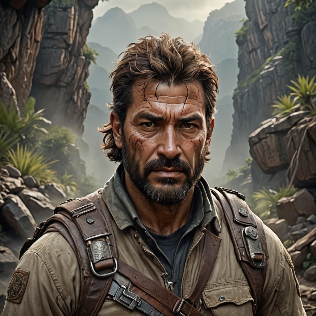 Realistic Portrait of a Grizzled Honduran Explorer