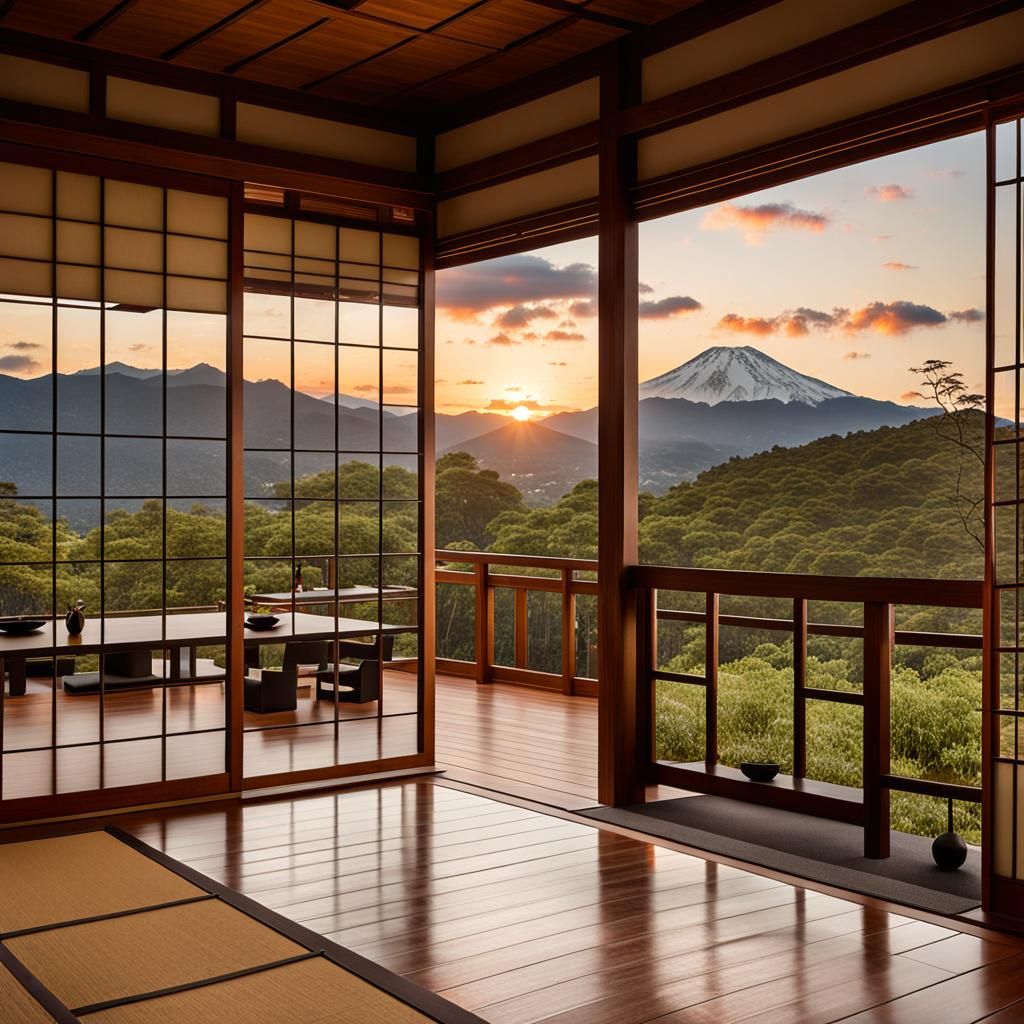 Traditional Japanese Serenity at Dawn